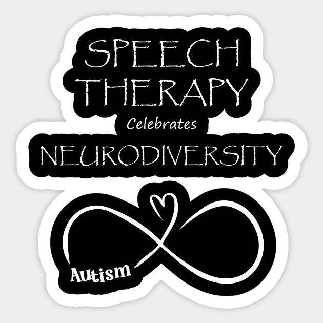 Speech Therapy Celebrates Neurodiversity Acceptance Autism Sticker by KRMOSH